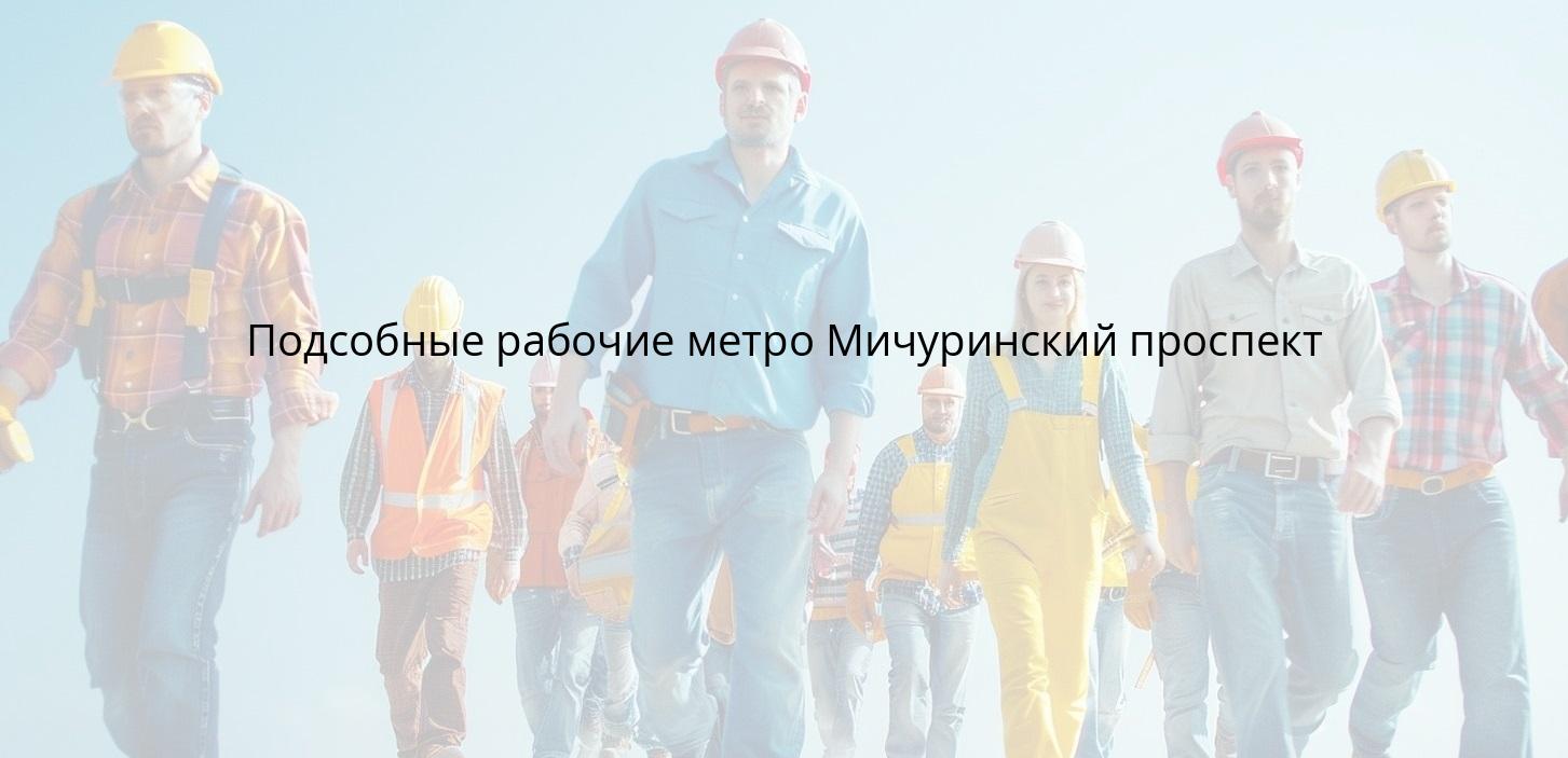 Подсобные рабочие метро Мичуринский проспект