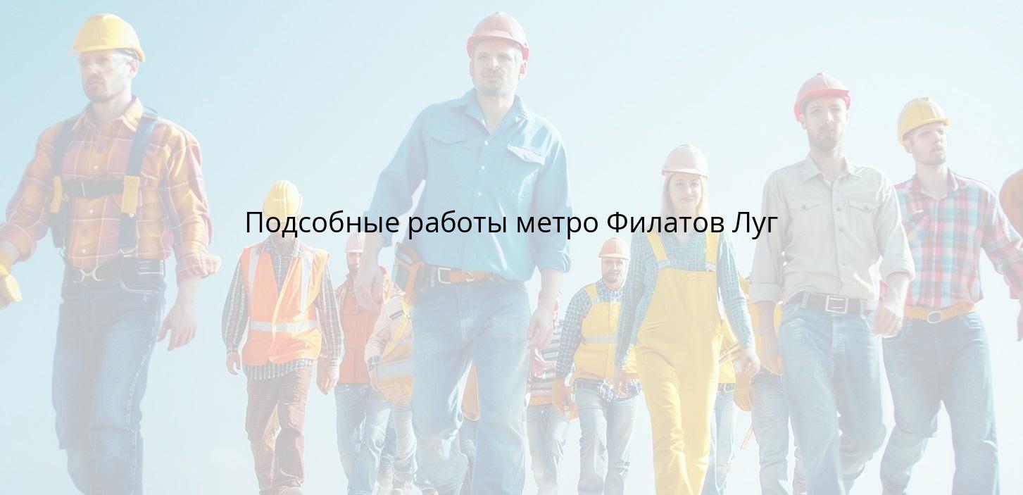Подсобные работы метро Филатов Луг