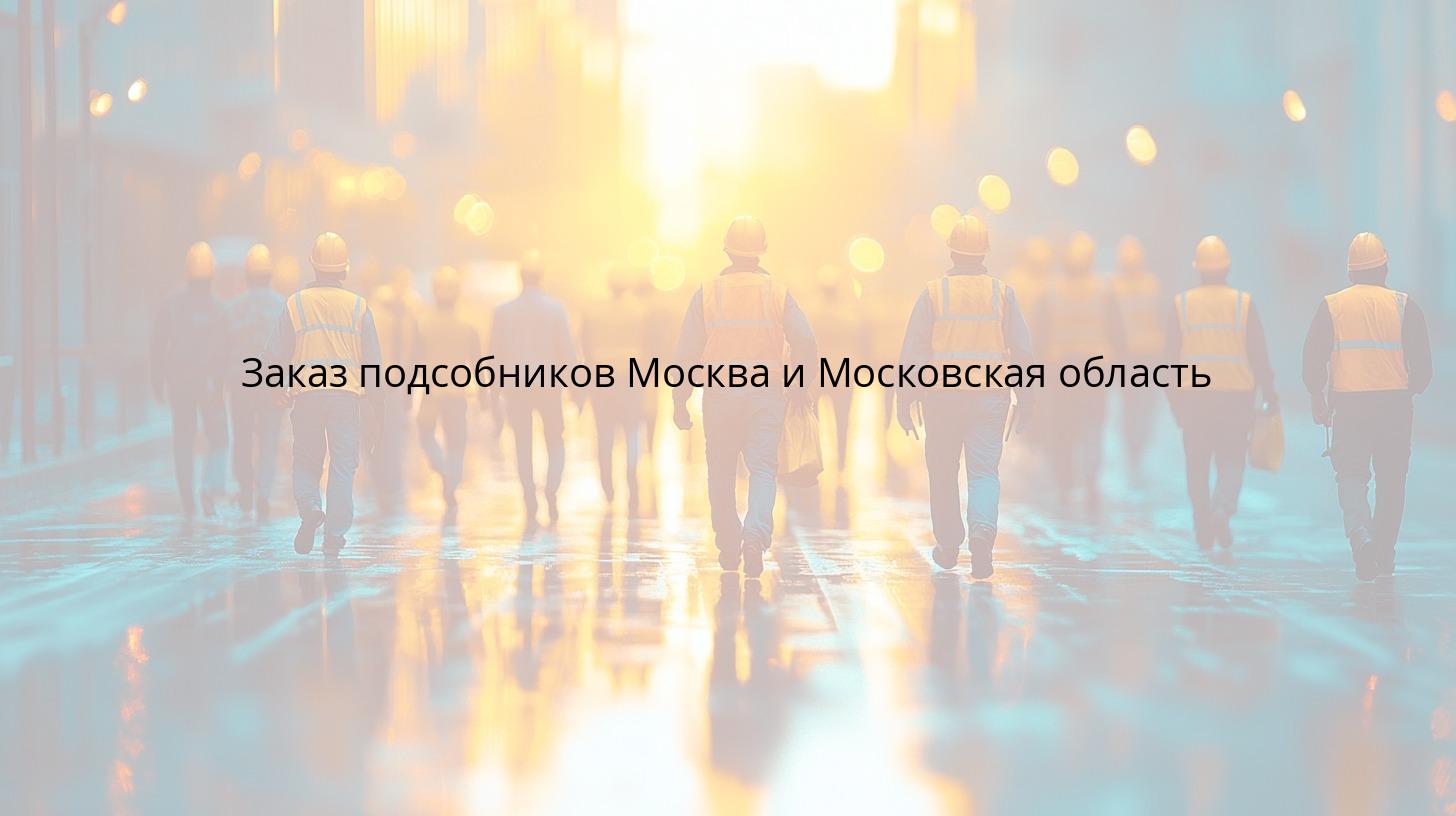 Заказ подсобников Москва и Московская область